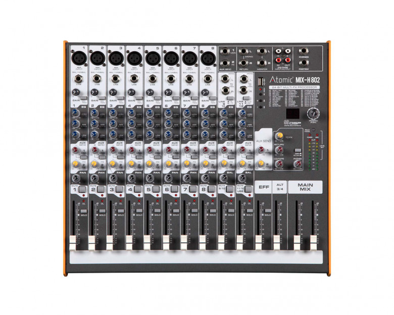 Atomic Mix-H 802 Mixer 8 Canali Mono - 2 Canale Stereo