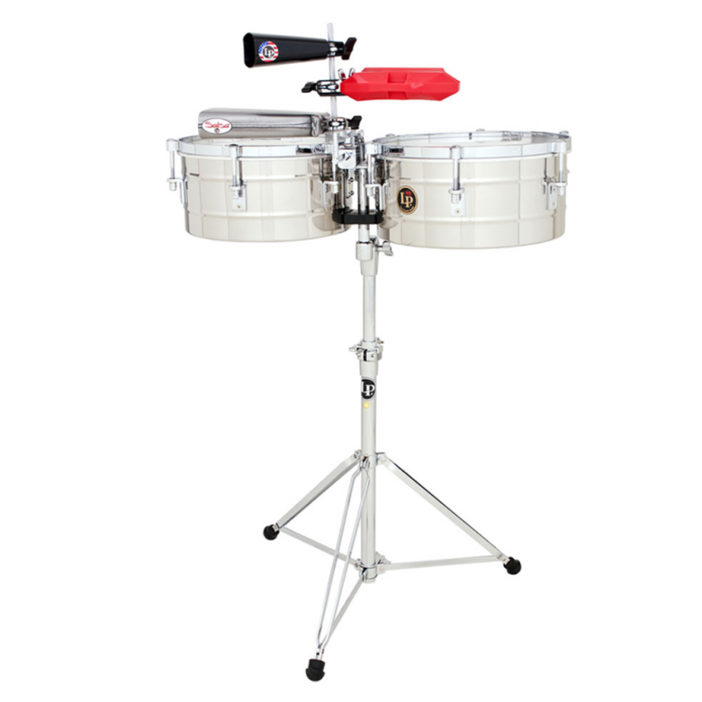 Timbali Tito Puente Stainless Steel, 12"/13",Latin Percussion,Latin Percussion