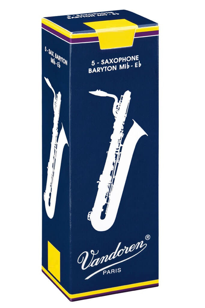 Vandoren Ance per Sax Baritono Mi b, Traditional, Confezione da 5, Spessore 2.0