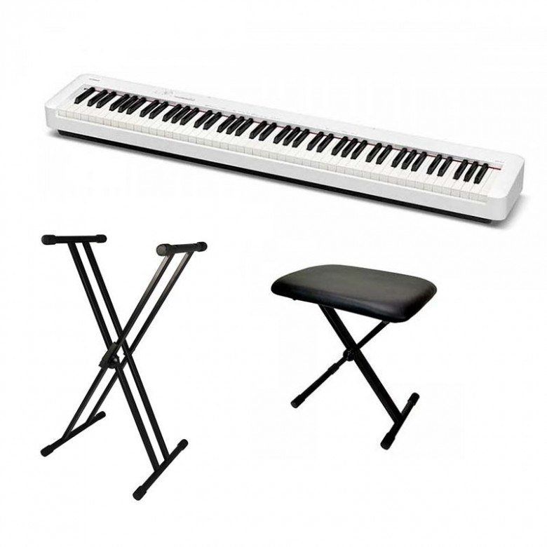 Casio CDP-S110 Starter Kit pianoforte con panca e stativo | White
