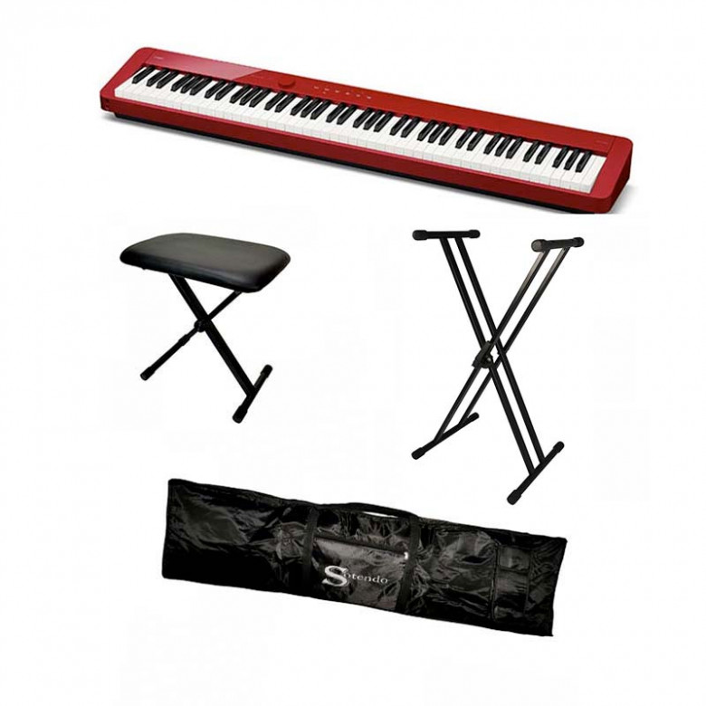 Casio PX-S1100 Super Kit pianoforte con panca, stativo e borsa | Red