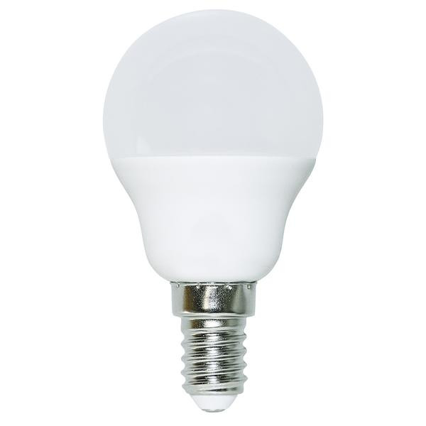 Lampadina LED 4W minisfera con attacco E14 a luce calda