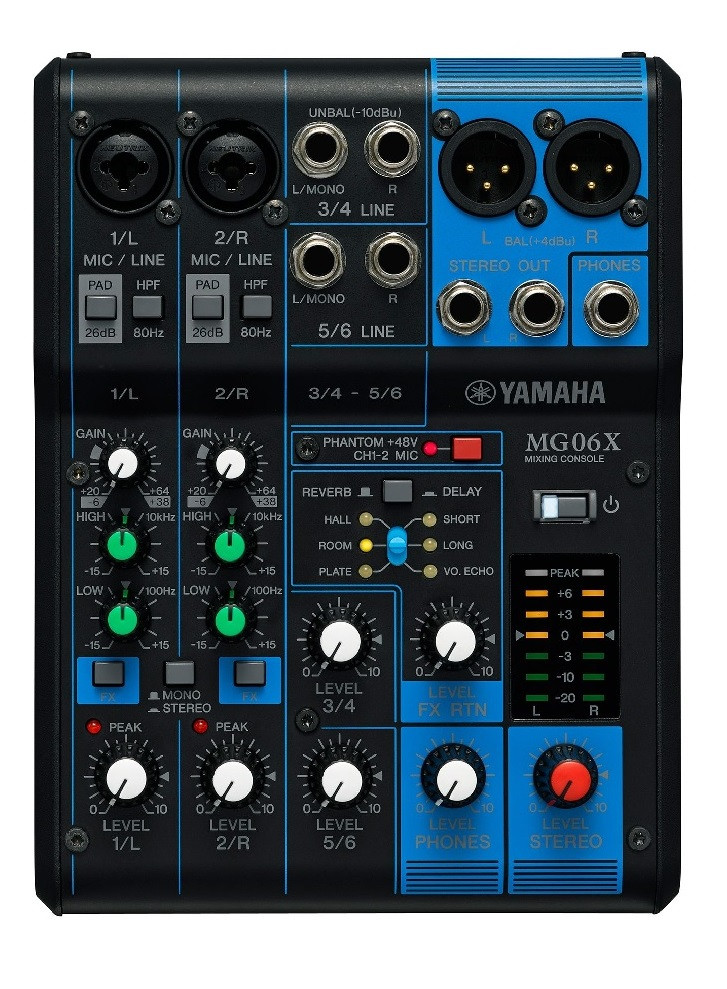 Yamaha MG06X mixer 6 canali con effetti