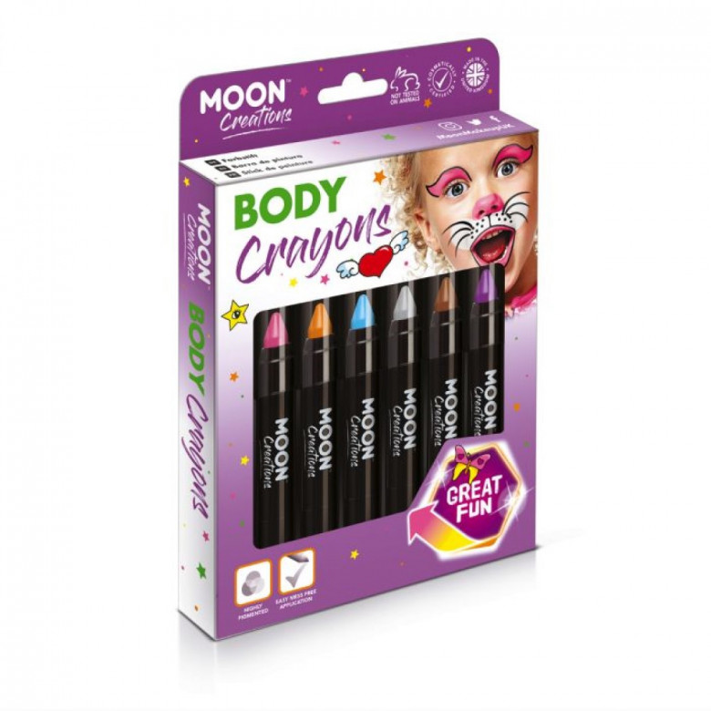 Moon Body Painting Box 6 matite colorate 