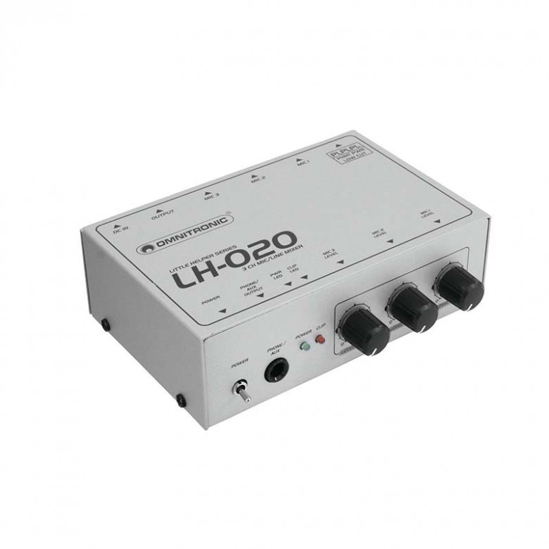 Omnitronic Lh-020 mixer microfonico 3 canali