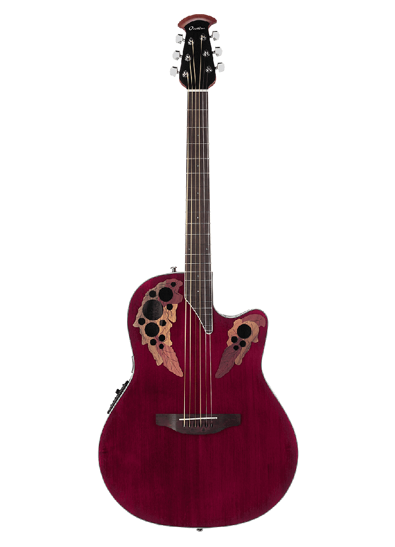 Ovation CE44-RR Celebrity Elite Mid Cutaway, Ruby Red