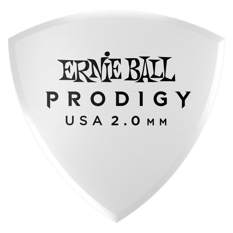 Ernie Ball plettri Prodigy Large Shield 2.0 mm | 6pz White