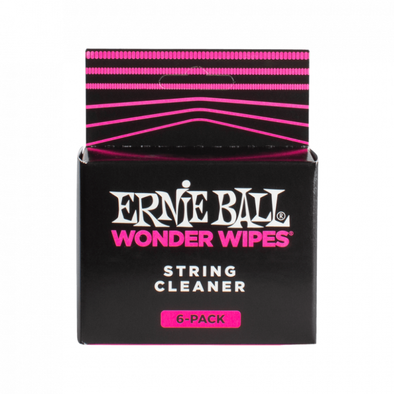 Ernie Ball Salviette String Cleaner per la pulizia delle corde (confezione da 6)
