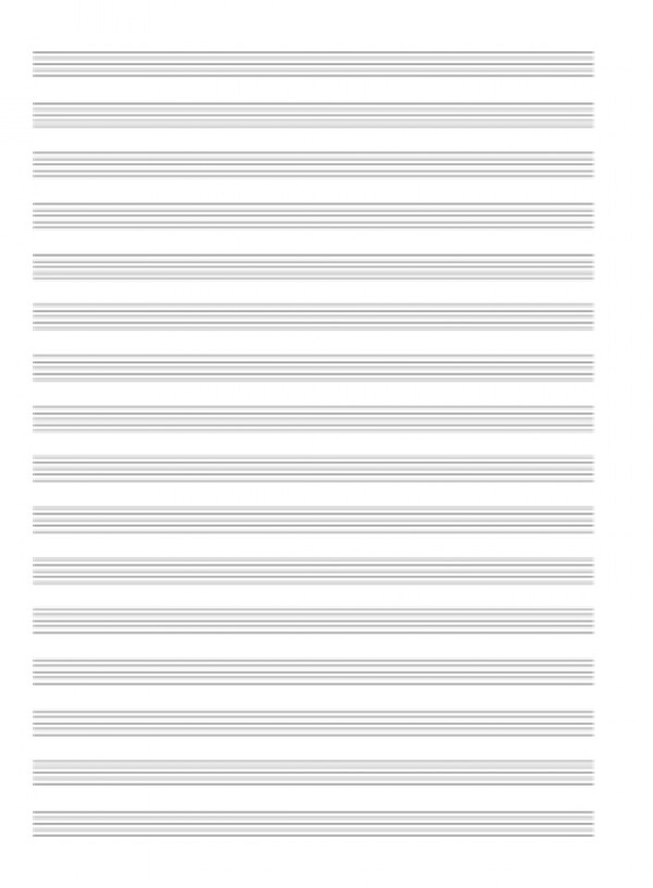 Carta Musica Quinterno 16 Righi 4 pagine
