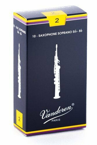 Vandoren Ance per Sax Soprano Si b Traditional, Confezione da 10 Pezzi, Spessore 2.0