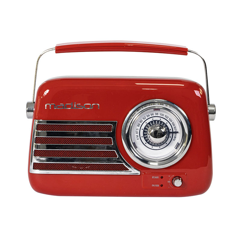 Madison FREESOUND-VR40R speaker Bluetooth con radio e USB | Red