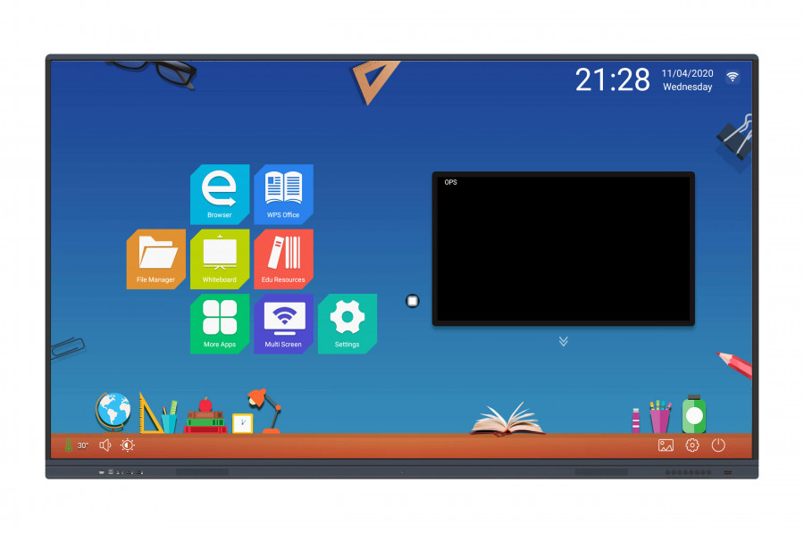 Teachscreen X75 monitor touch screen, 75