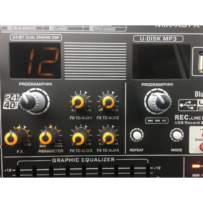 Atomic Mix-X 12 - 8 Canali Mono - 2 Canali Stereo - Usb Bluetooth Recorder