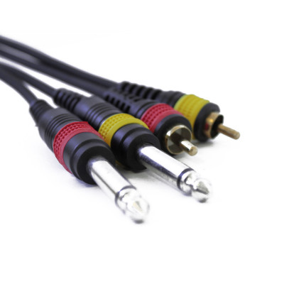 Pro Cables 2 X RCA - 2 X Jack 6.35 Mono Cavo Audio 1.5m