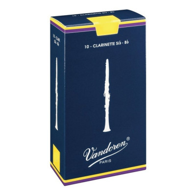 Ancia per clarinetto Sib  - Vandoren, pack 10 pezzi, spessore 1,0, CR101