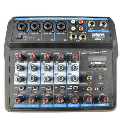Cobra AUMX6 mixer 6 canali con Bluetooth e USB