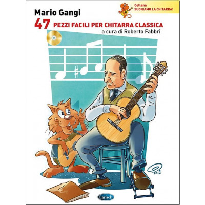 Mario Gangi: 47 pezzi facili perchitarra classica - Mario Gangi - Libro + DVD