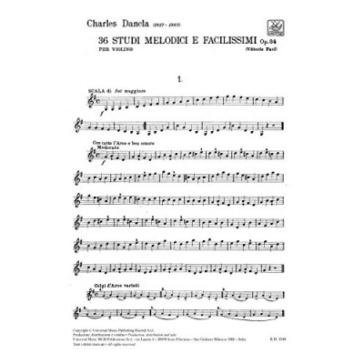 Dancla 36 Studi melodici e facilissimi Op. 84 - Violino
