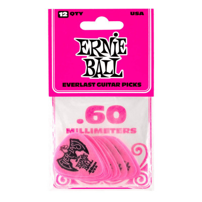 Ernie Ball plettri Everlast Pink 0,60mm | 12pc