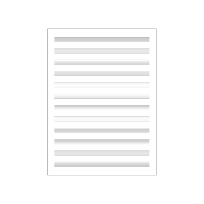 Quaderno Pentagrammato -  64 pagine, 12 Righi, Carta Avorio A4