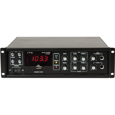 LTC PAA80BT amplificatore PA 80W con radio, Bluetooth e USB-MP3