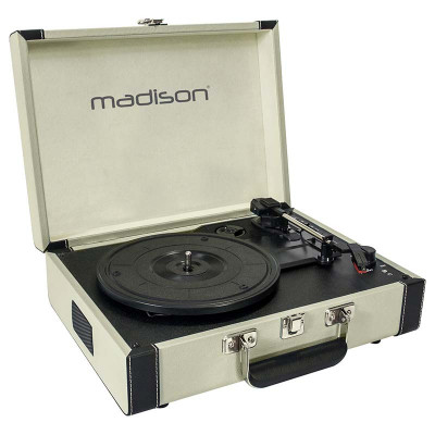 Madison MAD-RETROCASE-CR giradischi con registratore USB/SD | Crema