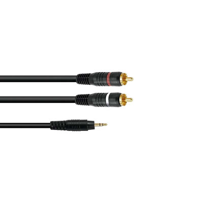 Omnitronic cavo adattatore 2 RCA/Jack 3.5 mm stereo | 3m