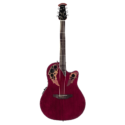 Ovation CE44-RR Celebrity Elite Mid Cutaway, Ruby Red
