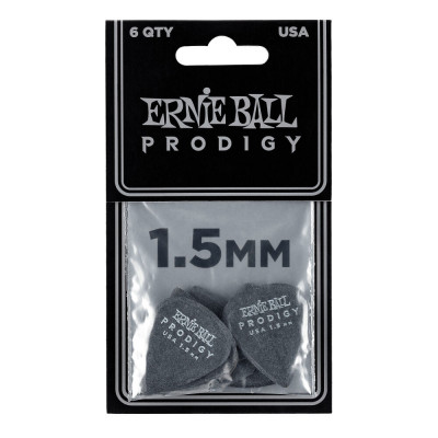 Ernie Ball plettri Prodigy standard 1.5mm | 6 pz Black