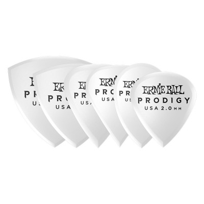 Ernie Ball plettri Prodigy multipack 2.0 mm | 6 pz White
