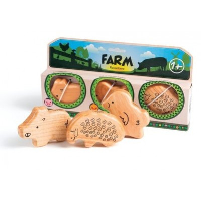 Campanilla Set Farm Animal Shakers Percussioni per bambini 